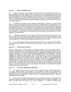 [Section 9 DEFAULT/TERMINATION]