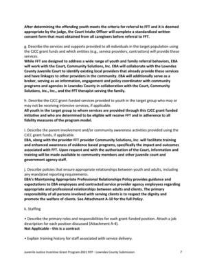 [g. Describe the services and supports provided to all individuals in the target population using]