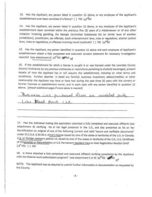 [16. if the establishment for which a license is sought is or was licensed under the Lowndes County]