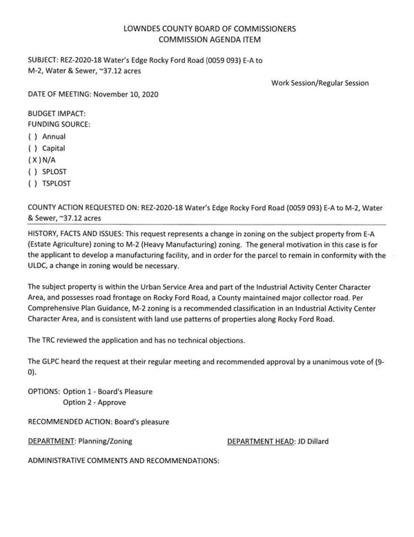 [To develop a manufacturing facility. GLPC for 9:0.]