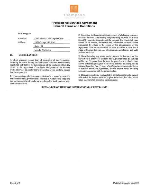 Professional Services Agreement