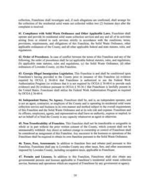 [collection service and business in its own manner and method subject to the overall requirements]