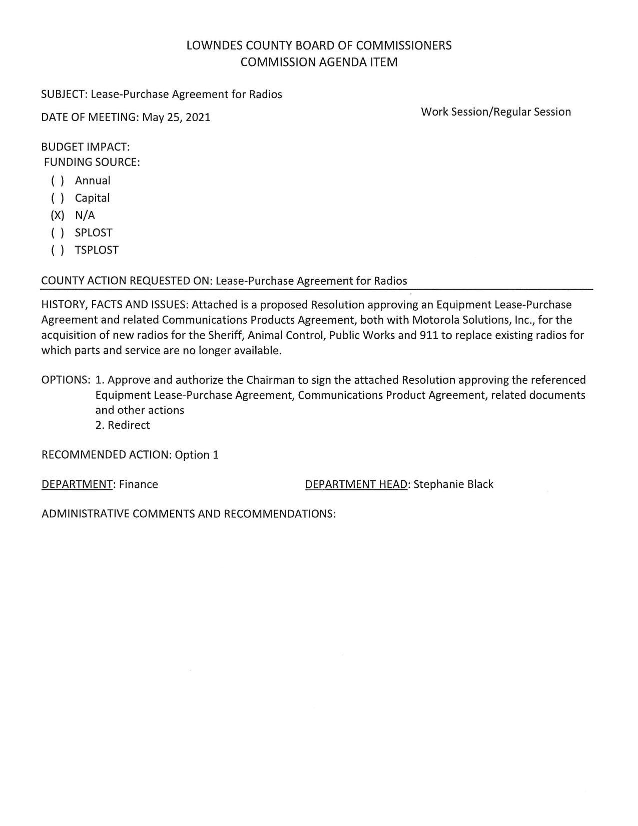 Page For Sheriff, Animal Control, Public Works, 911 to replace existing radios