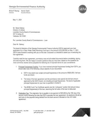 [GEFA Loan of $2,500,000.00]