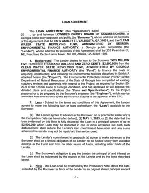 [LOAN AGREEMENT details]