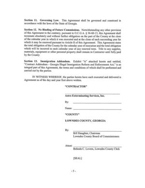 [Section 12. No Binding of Future Commissions. Notwithstanding any other provision]