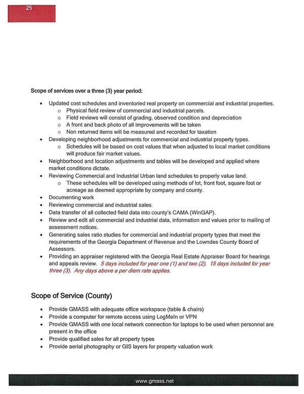 Scope of Service (County)