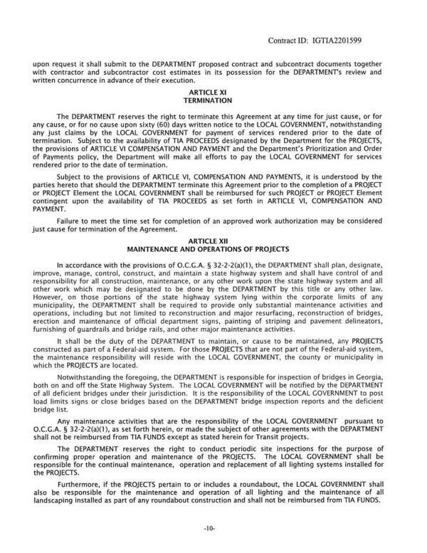 any cause, or for no cause upon sixty (60) days written notice to the LOCAL GOVERNMENT, notwithstanding