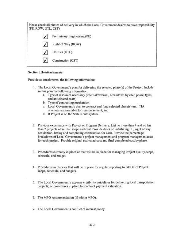 Section II-Attachments