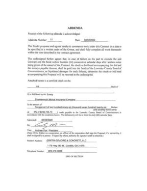 [Contract and the bond within fourteen (14) consecutive calendar days after written notice]