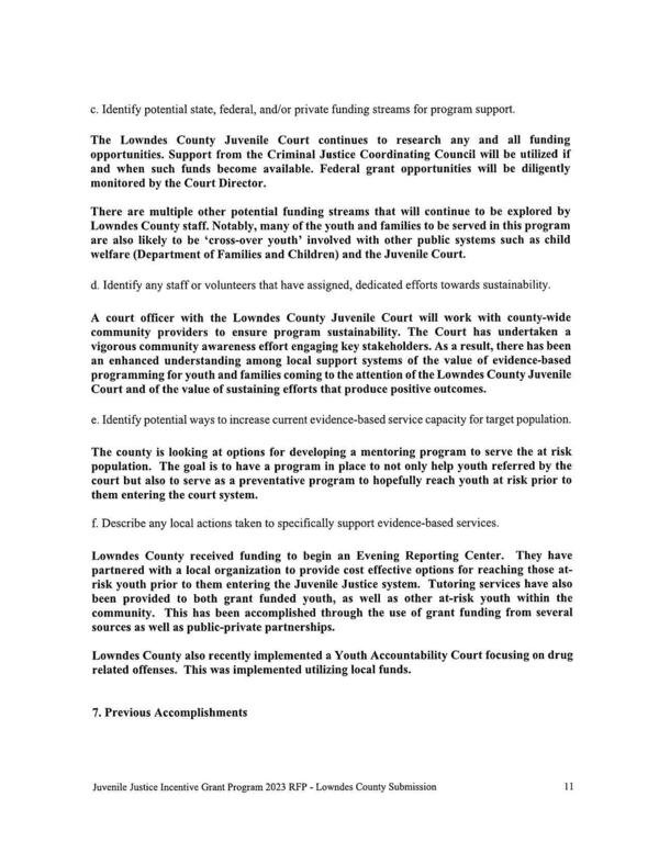 e. Identify potential ways to increase current evidence-based service capacity for target population.