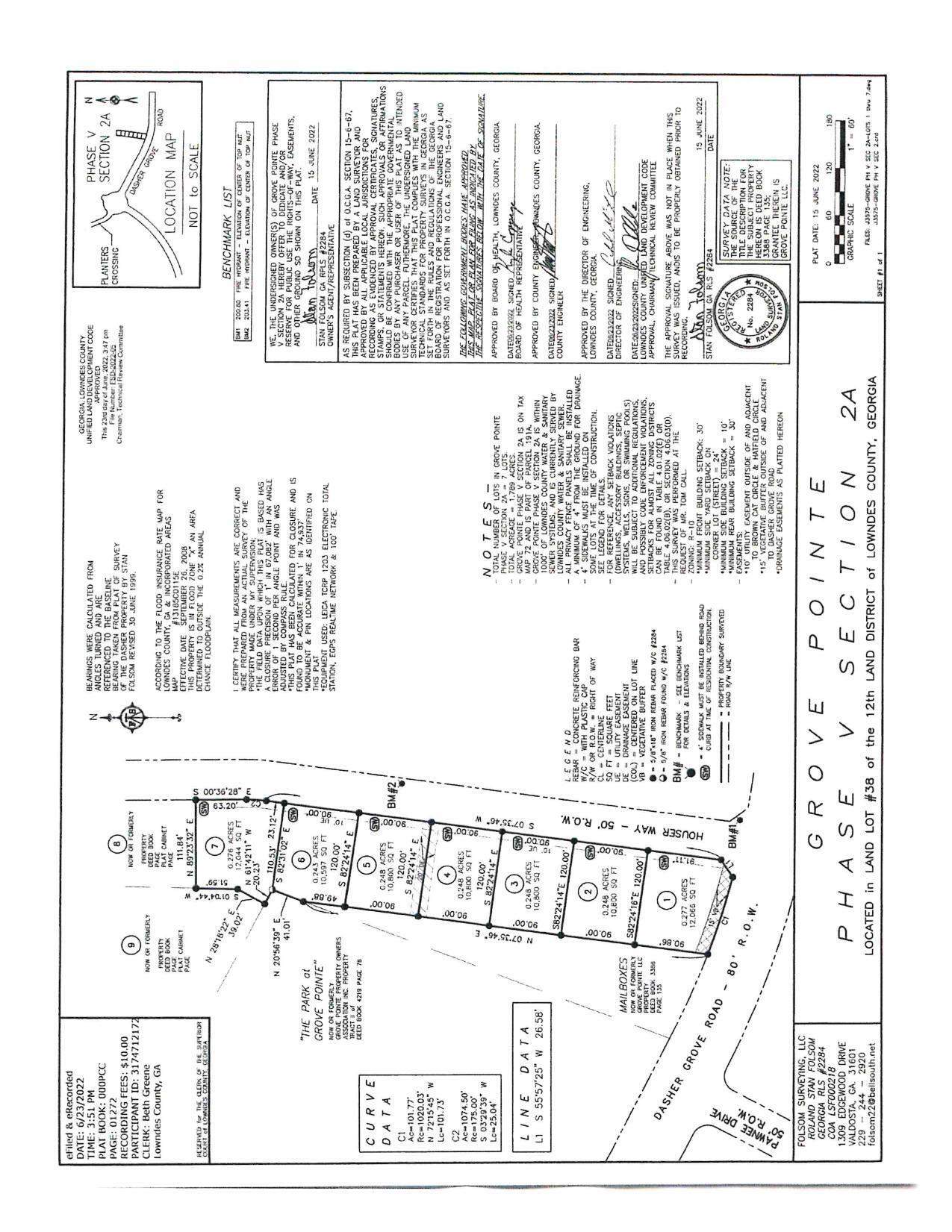 Plat: Grove Pointe Phase V Section 2A