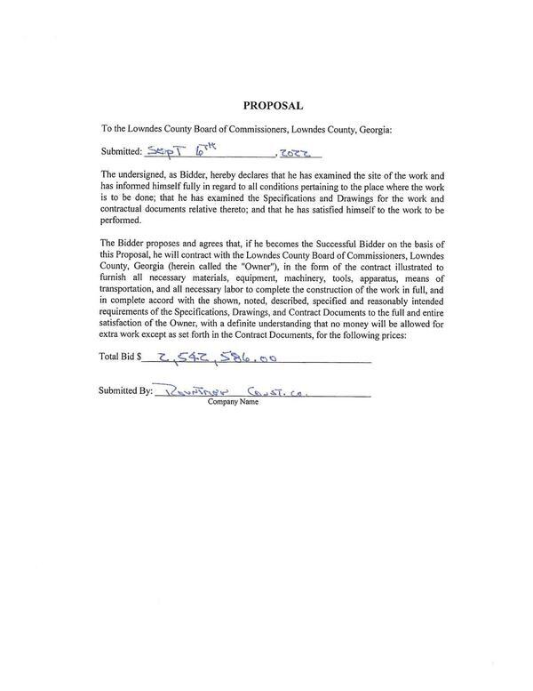 PROPOSAL by Rountree Construction