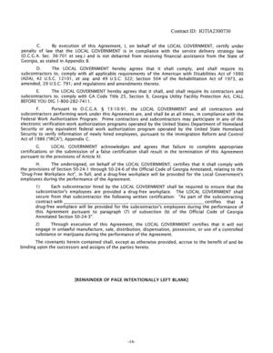 [G. LOCAL GOVERNMENT acknowledges and agrees that failure to complete appropriate]