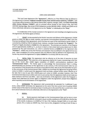 [LAND LEASE AGREEMENT]