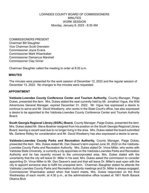 [Three appointments]