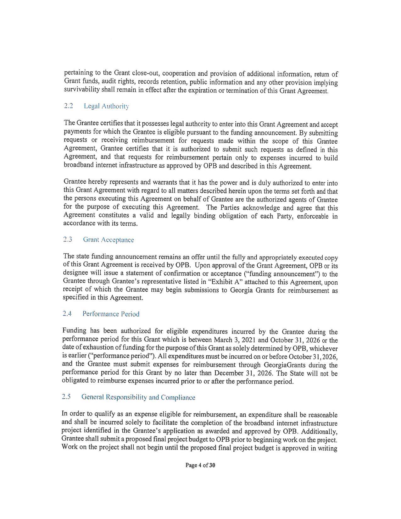 2.5 General Responsibility and Compliance