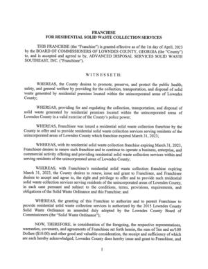 [Franchise agreement]