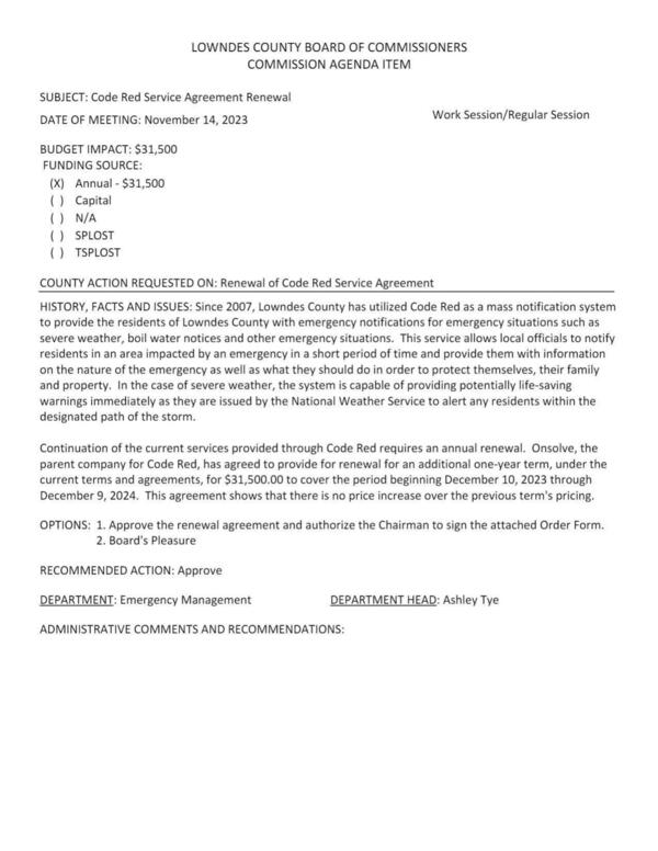 [BUDGET IMPACT: $31,500.00; same price as last year.]