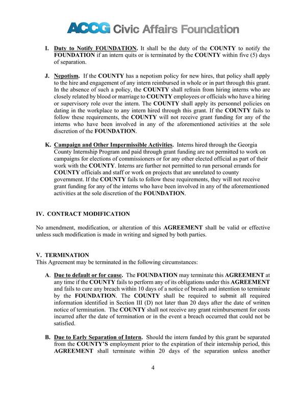 This Agreement may be terminated in the following circumstances: