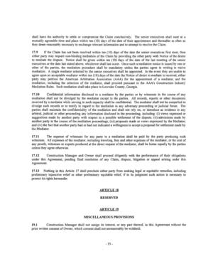 [either party may request non-binding mediation of the Claim by providing the other party with Notice of the desire]