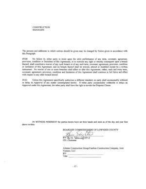 [The persons and addresses to which notices should be given may be changed by Notice given in accordance with]