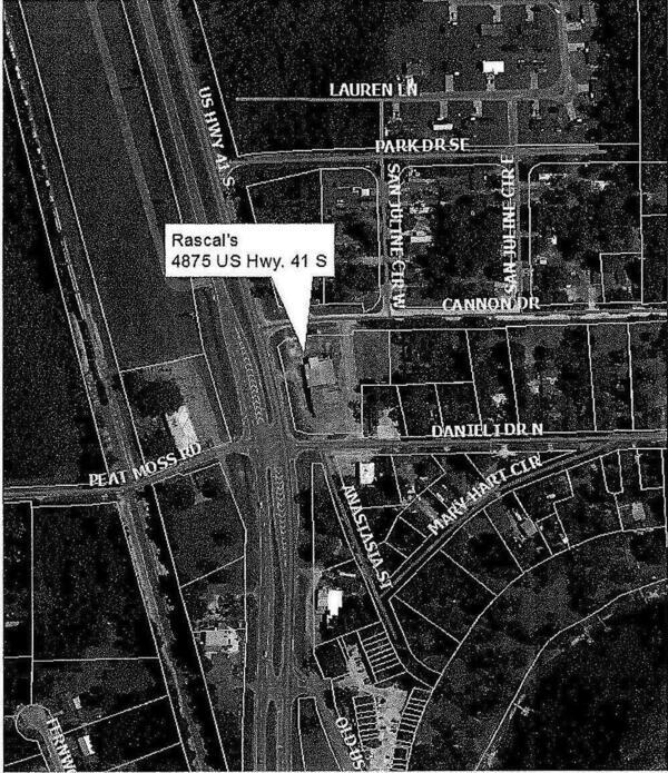 [Map: Rascal's 4875 US Hwy. 41 S, LCC Packet 2023-04-24]