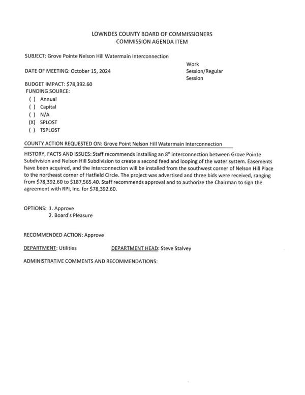 [BUDGET IMPACT: $78,392.60 Three bids. Low bid RPI, Inc.]