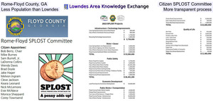 [Rome-Floyd County, GA, Citizen SPLOST Committee, Less Population than Lowndes, More transparent process]