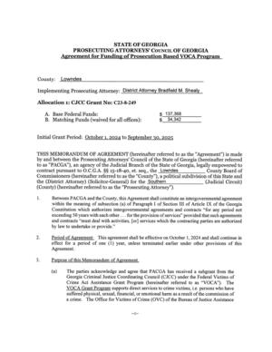 [1. Between PACGA and the County, this Agreement shall constitute an intergovernmental agreement]