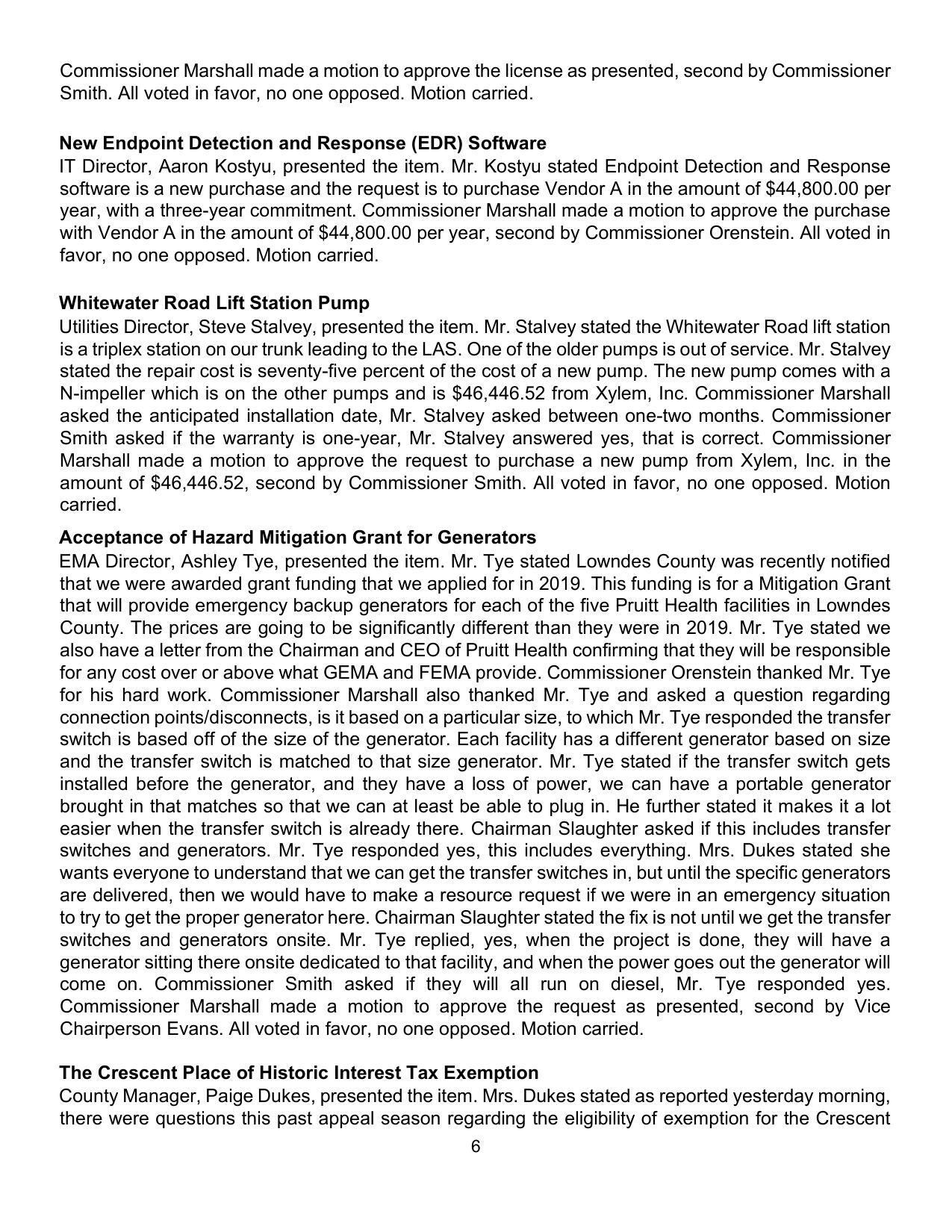 Continued For Considerations