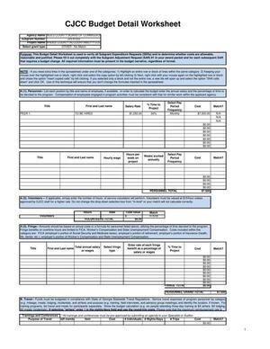 [CJCC Budget Detail Worksheet]