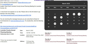 [One Day Notice: LCC Annual Planning Meeting, Westin Jekyll Island Beach Resort 2025-03-05-07]