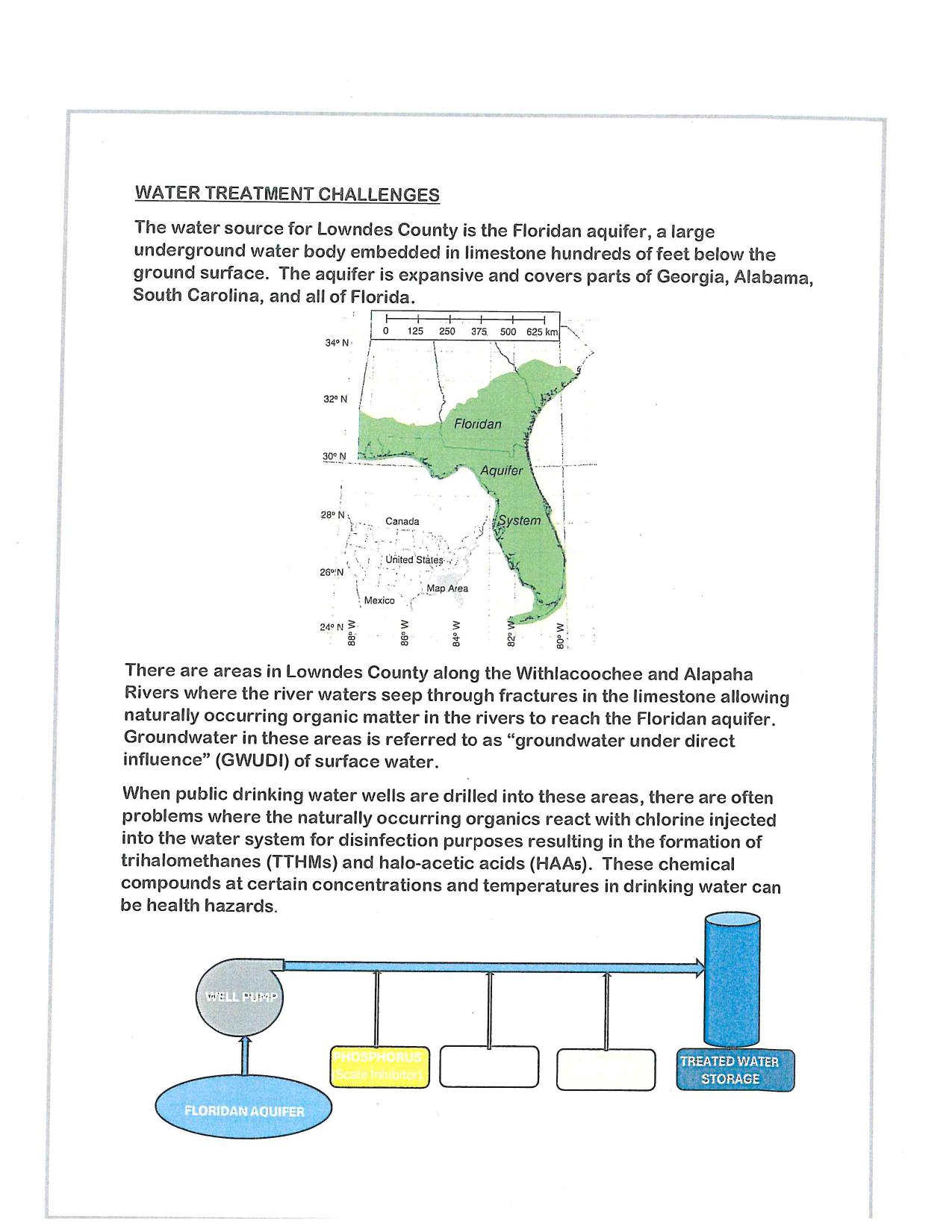 Water Treatment Challenges: organics in river water in Floridan Aquifer