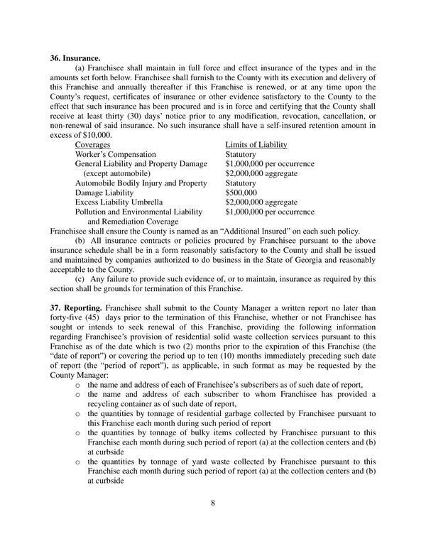 receive at least thirty (30) days’ notice prior to any modification, revocation, cancellation, or