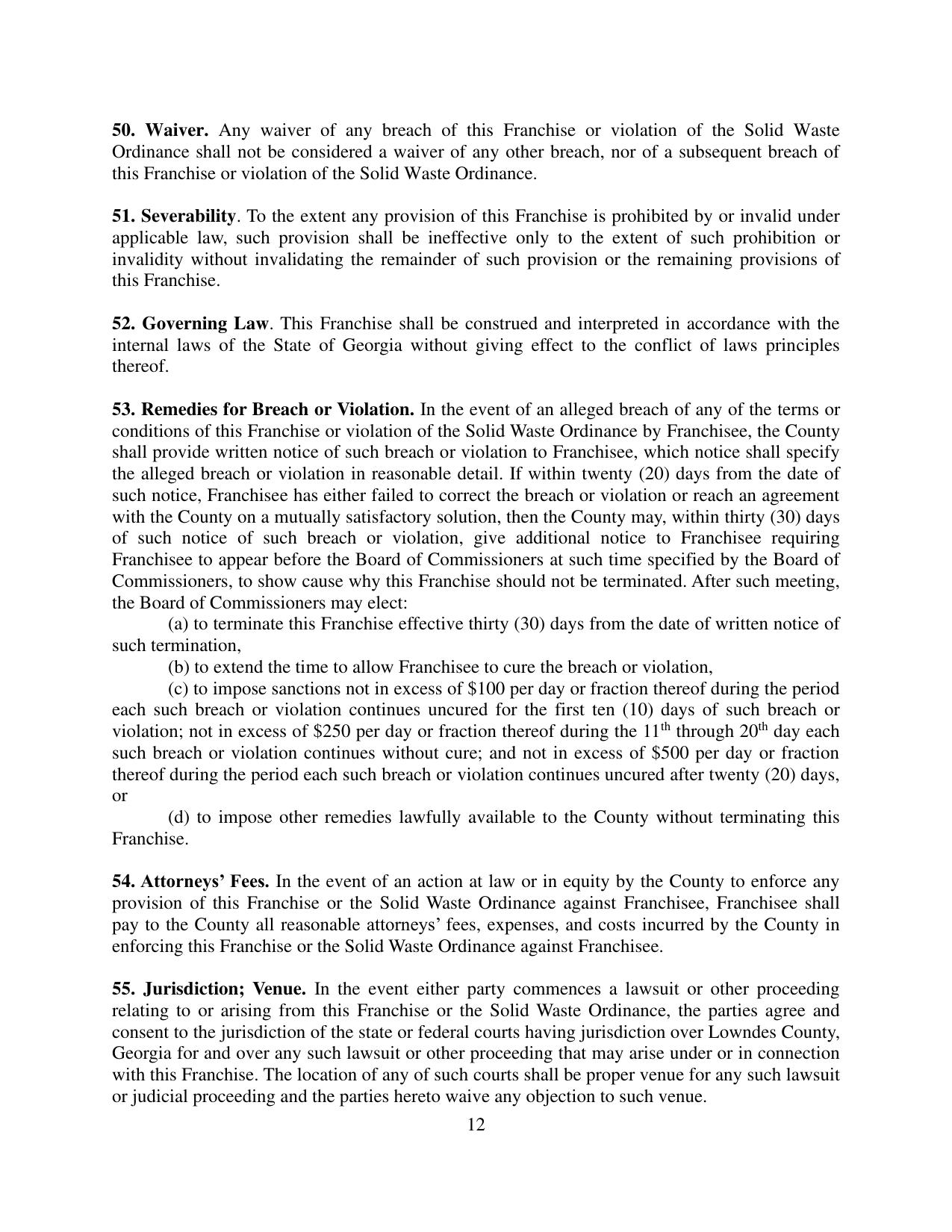 shall provide written notice of such breach or violation to Franchisee, which notice shall specify