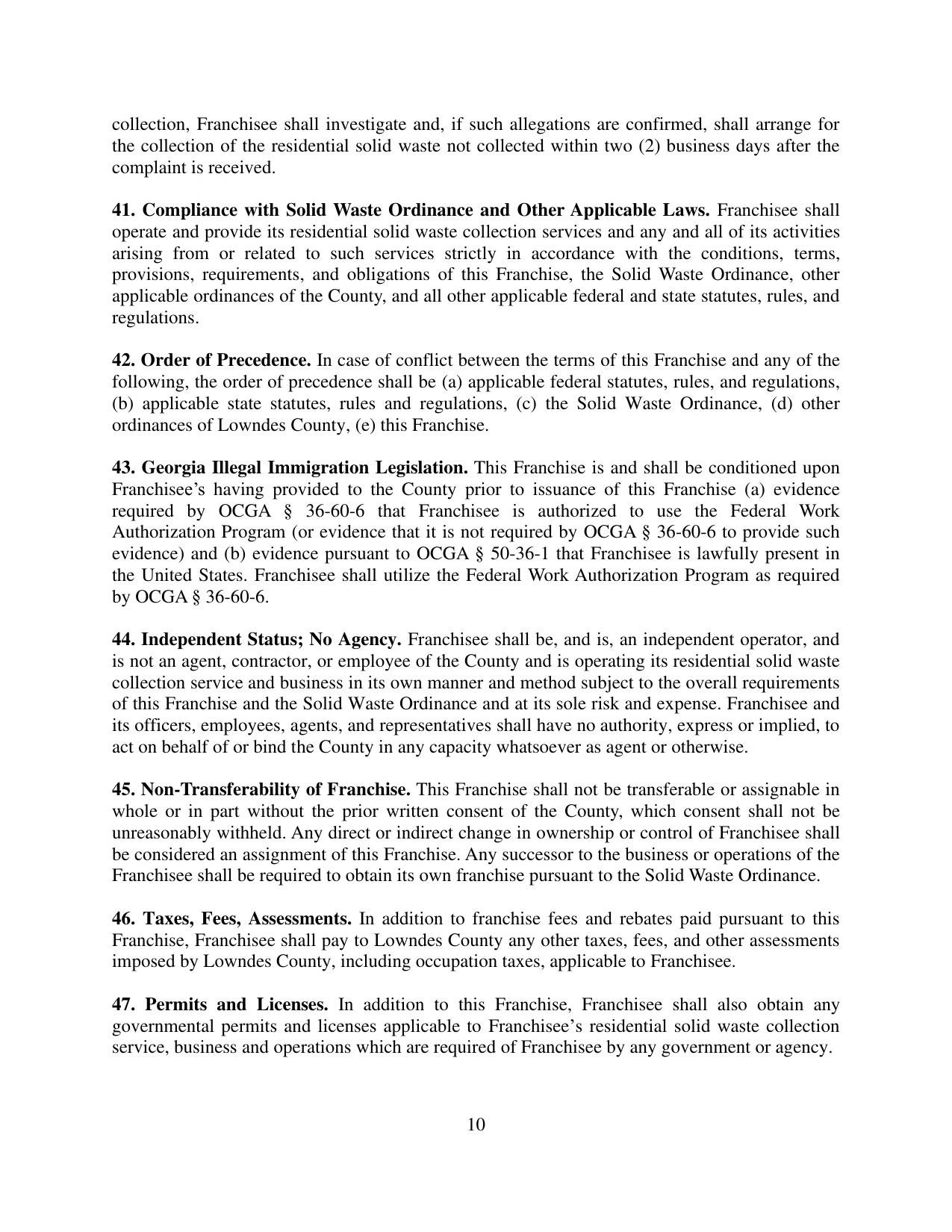 collection service and business in its own manner and method subject to the overall requirements