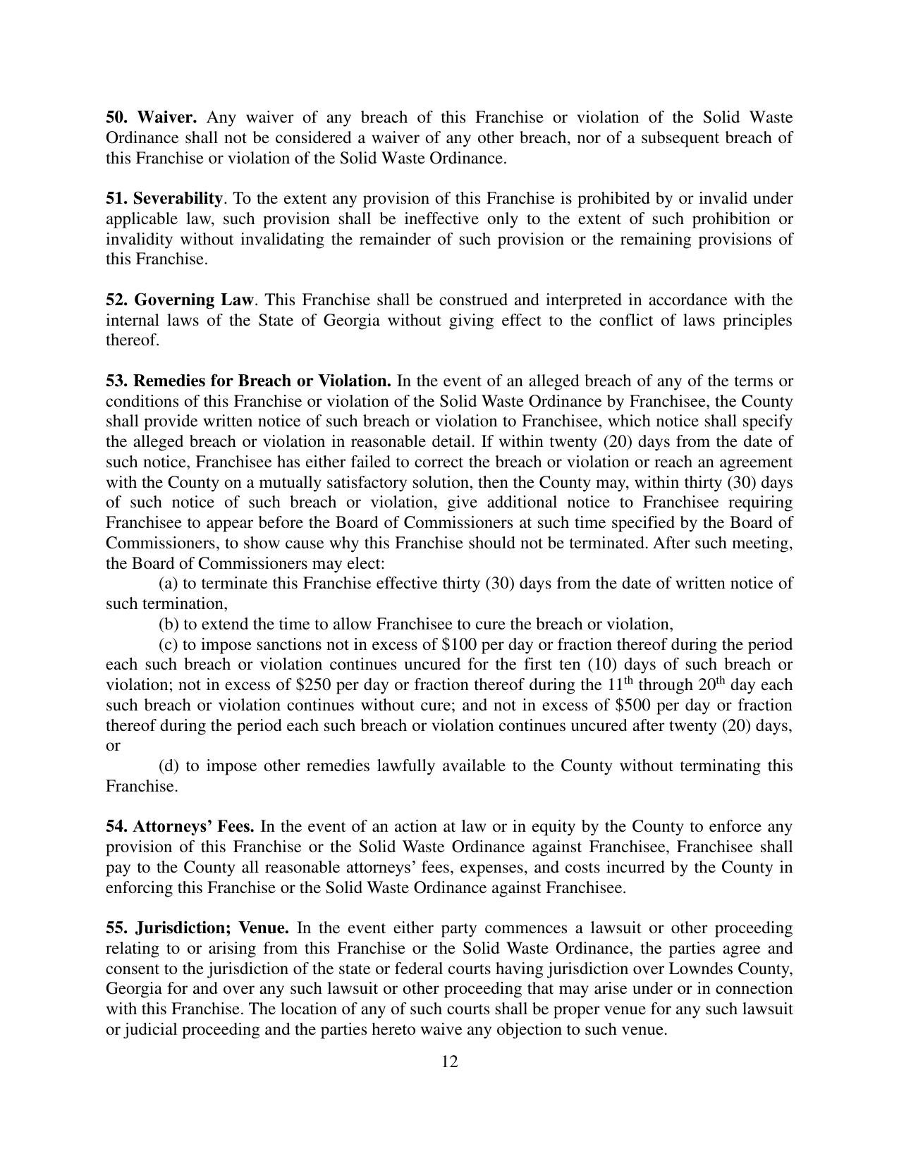 shall provide written notice of such breach or violation to Franchisee, which notice shall specify