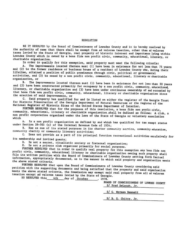 RESOLUTION 1978-10-04