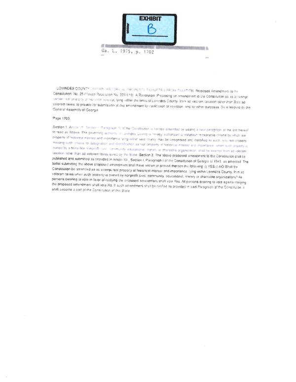 Exhibit B: State Constitutional Amendment