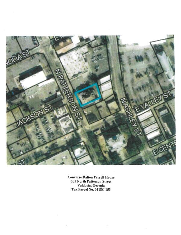 Map: Converse Dalton Ferrell House, 305 North Patterson Street, Valdosta, Georgia, Tax Parcel No. 0118C 153