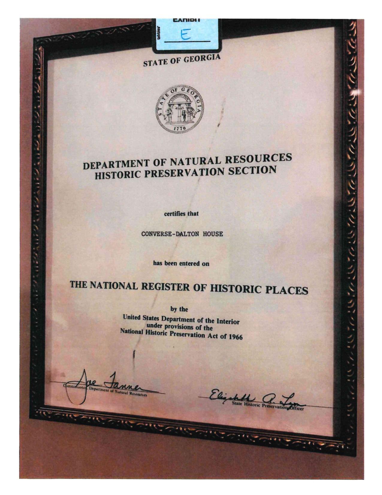 Exhibit F: Search Properties Listed in the National Register of Historic Places