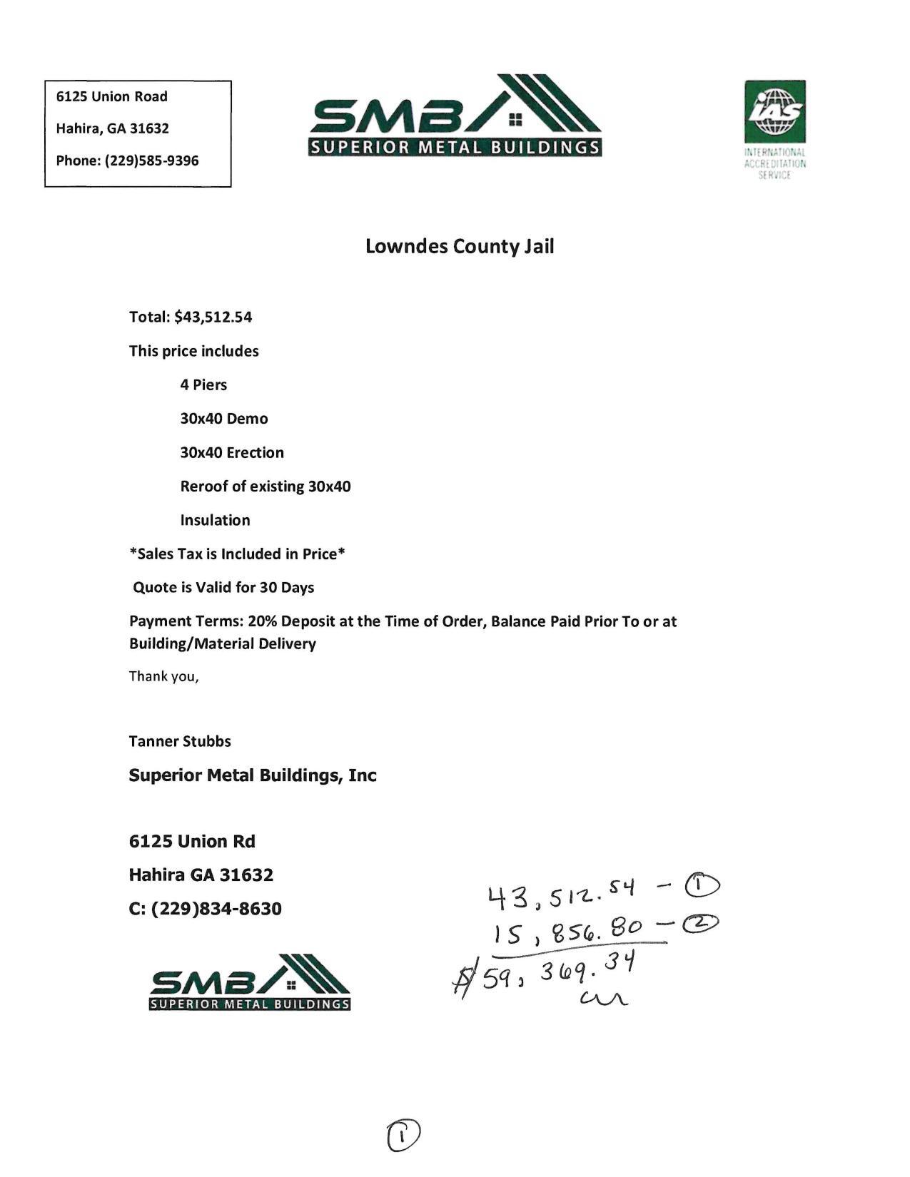 Bid: Superior Metal Buildings