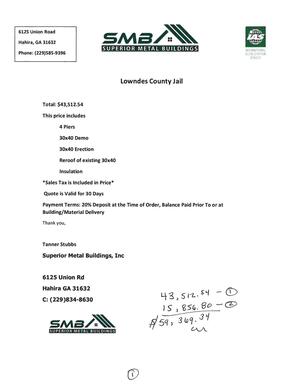 [Bid: Superior Metal Buildings]