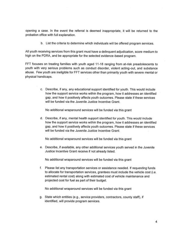 abuse. Few youth are ineligible for FFT services other than primarily youth with severe mental or