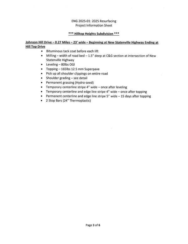 Hilltop Heights Subdivision: Johnson Hill Drive