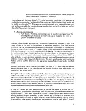 [be eligible for referral to FFT. This evidence-based program will serve male and female youth]