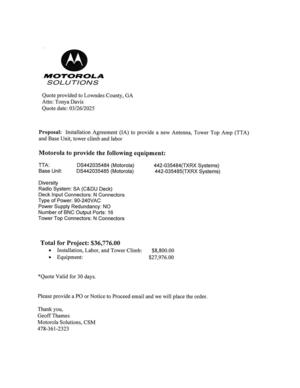 [Motorola Solutions Quote]