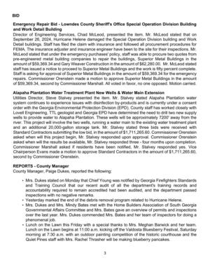 [staff has issued a notice to proceed to Superior Metal Buildings and the work is fifty percent complete.]