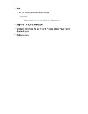 [7. Bid 8. Reports 9. CWTBH]